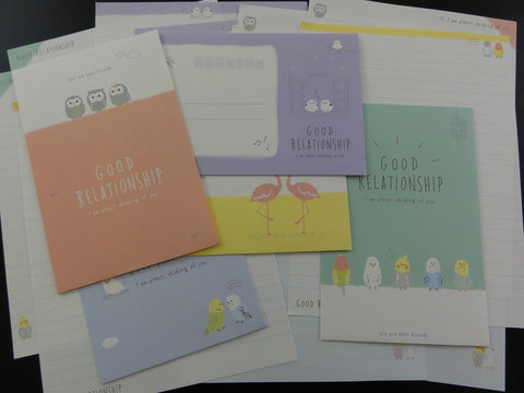 Cute Kawaii Crux Birds and Friends Letter Sets