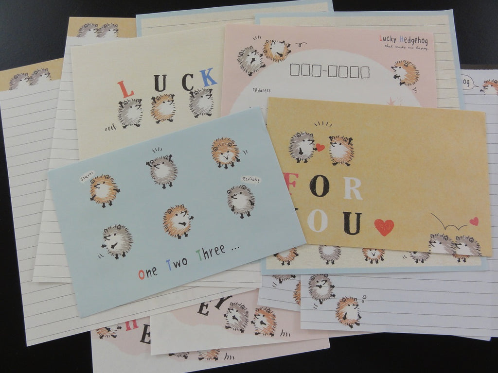 Cute Kawaii Kamio Lucky Hedgehog Letter Sets