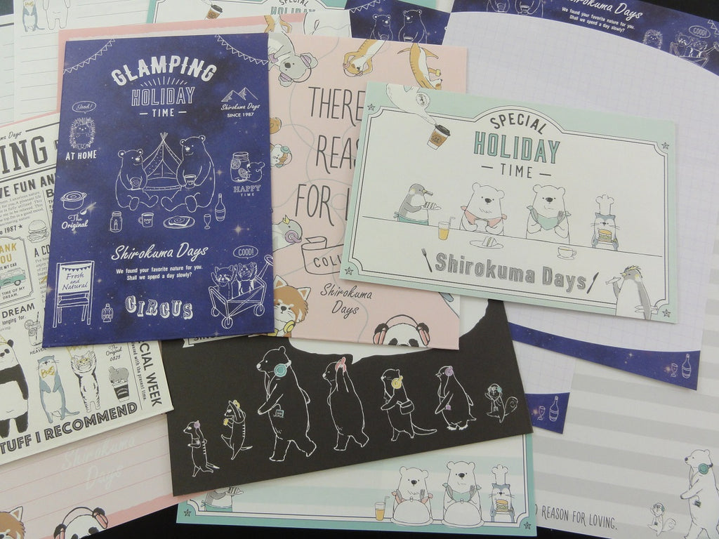 Cute Kawaii Kamio Shirokuma Days Bears Letter Sets - B