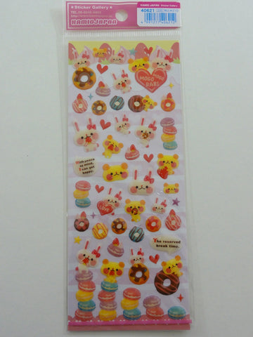 Cute Kawaii Kamio Donut and Macaroon Rabbit Sticker Sheet