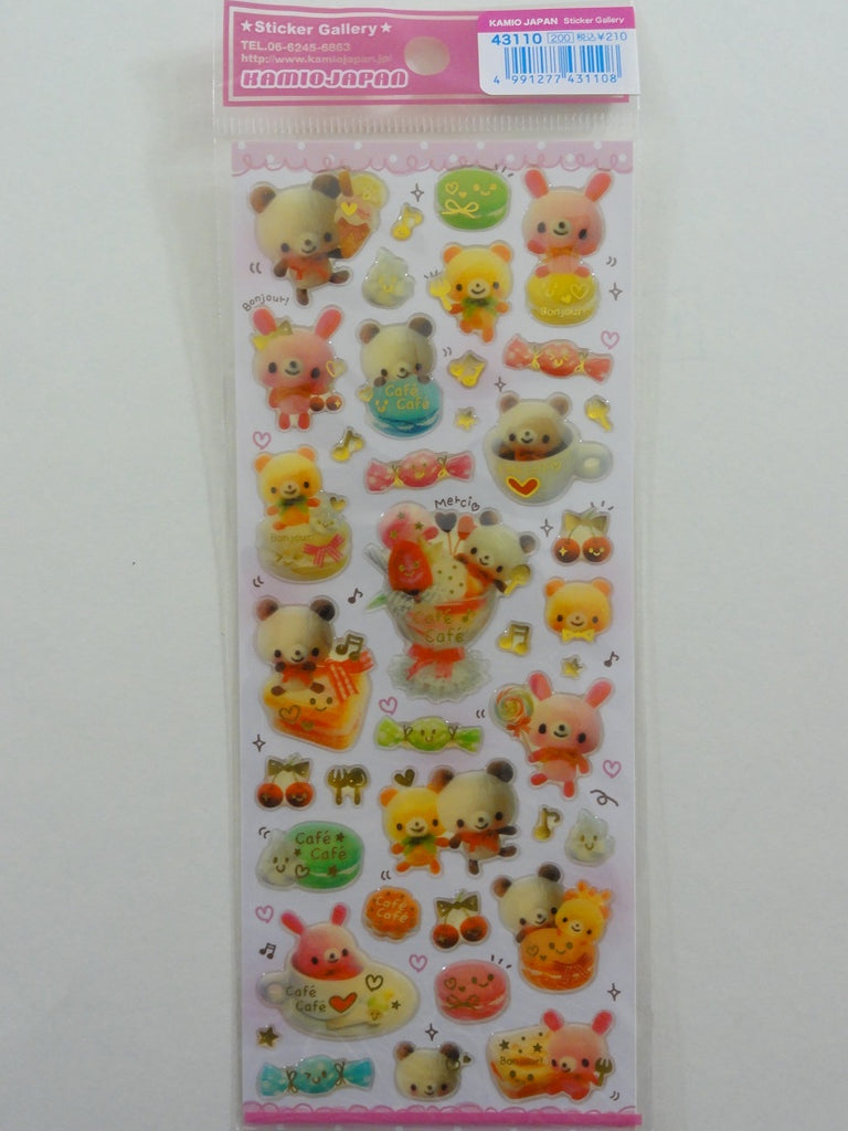 Cute Kawaii Kamio Cafe Bear Sticker Sheet