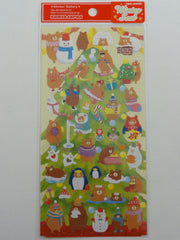 Cute Kawaii Kamio Bear Christmas Winter Sticker Sheet