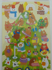 Cute Kawaii Kamio Bear Christmas Winter Sticker Sheet