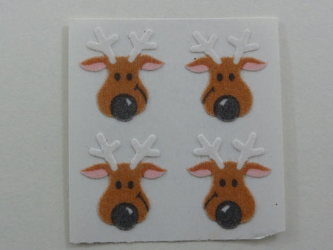 Sandylion Reindeer Fuzzy Sticker Sheet / Module - Vintage & Collectible