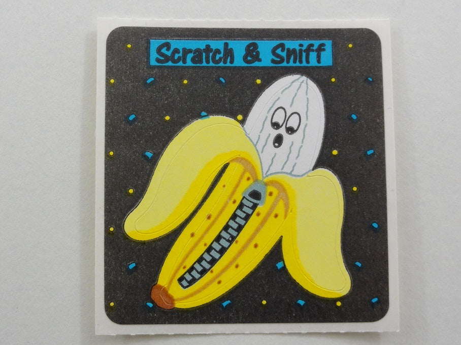 Sandylion Scratch & Sniff Jelly Banana Sticker Sheet / Module - Vintage & Collectible - F