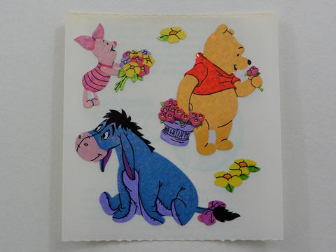 Sandylion Winnie the Pooh Bear Glitter Sticker Sheet / Module - Vintage & Collectible - F