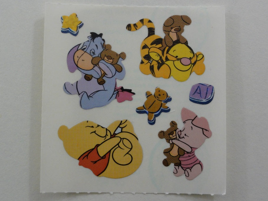 Sandylion Winnie the Pooh Bear Glitter Sticker Sheet / Module - Vintage & Collectiblev - G