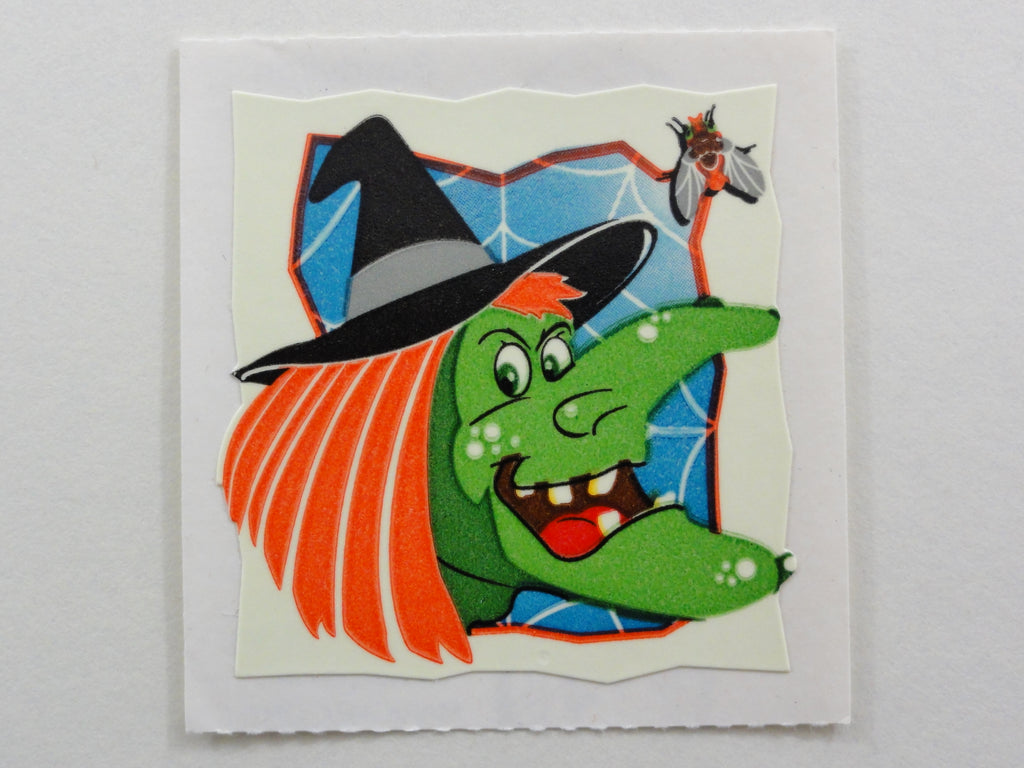 Sandylion Witch Halloween Glow in the Dark Sticker Sheet / Module - Vintage & Collectible