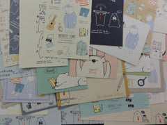 Cute Kawaii Kuma Bear Writing Letter Paper + Envelope Theme Set