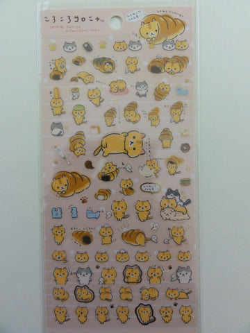 Cute Kawaii San-X CorocorocoroNya Warm Bread Cat Sticker Sheet - B