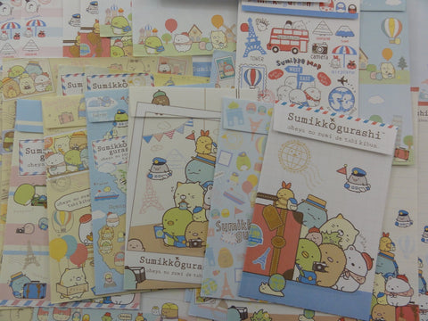 Kawaii Cute San-X Sumikko Gurashi World Traveler Letter Writing Paper + Envelope Theme Stationery Set