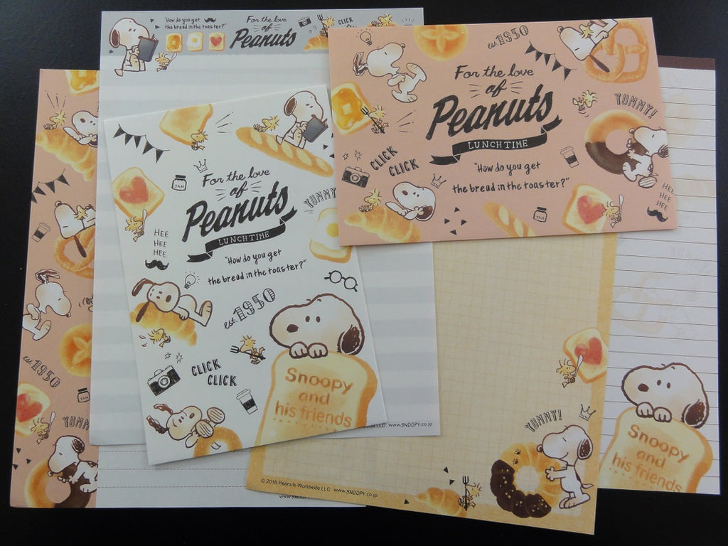 Peanuts Snoopy Letter Sets Stationery Paper - Q - Bread