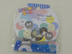Cute Kawaii Mind Wave Polar Penguin Seal Flake Stickers Sack