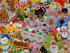 z Christmas Winter Santa Ginger Bread Flake Stickers - 80 pcs
