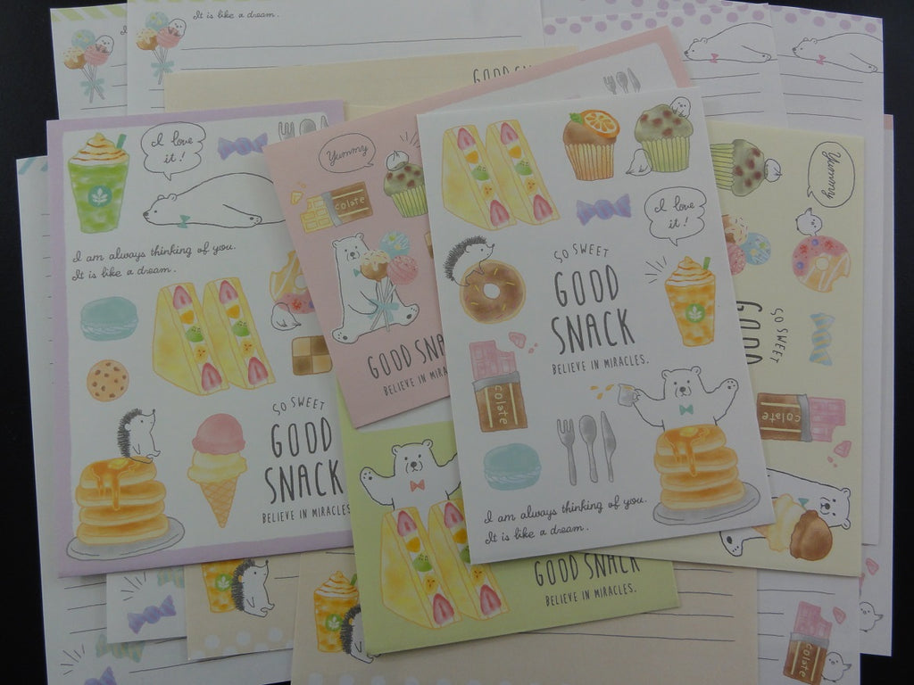 Cute Kawai Crux Good Snack Letter Sets