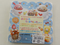 z Cute Kawaii Kamio Cafe Cafe Bear Button Flake Sticker Sack