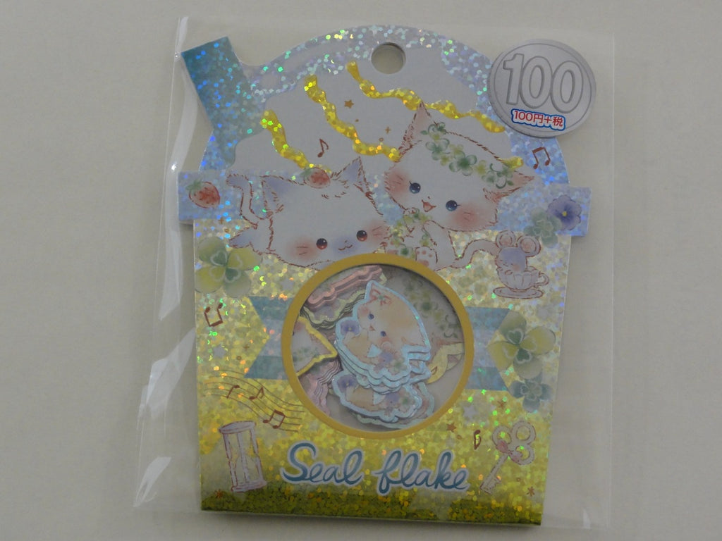 Cute Kawaii Kamio Blooming Clover Cat Kitten Stickers Sack