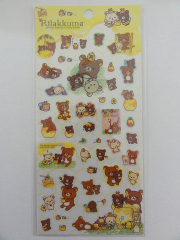 Cute Kawaii San-X Rilakkuma Honey Sticker Sheet - B
