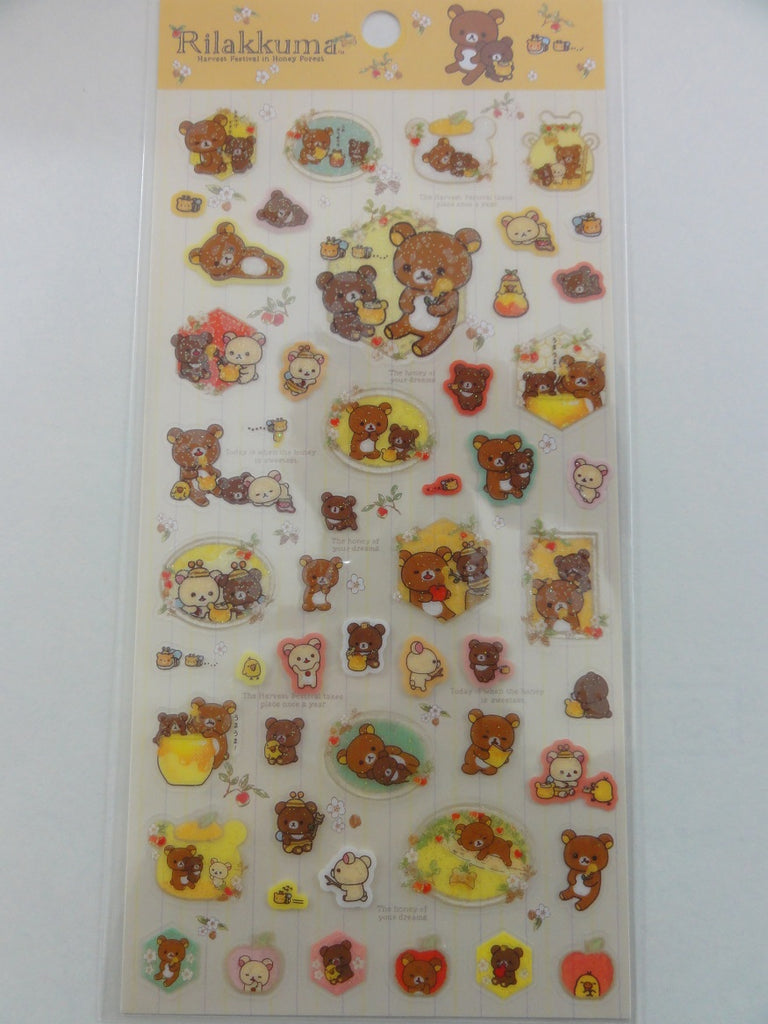 Cute Kawaii San-X Rilakkuma Honey Sticker Sheet - A