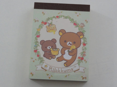 Kawaii Cute San-X Rilakkuma Bear Honey Mini Notepad / Memo Pad - A