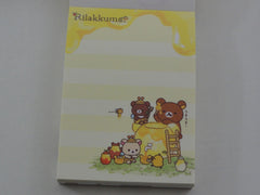 Kawaii Cute San-X Rilakkuma Bear Honey Mini Notepad / Memo Pad - D