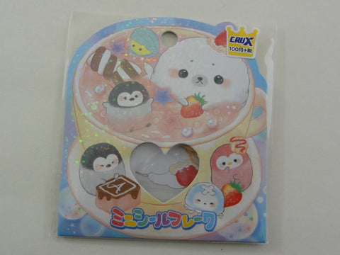 Cute Kawaii Crux Seal Penguin Flake Stickers Sack