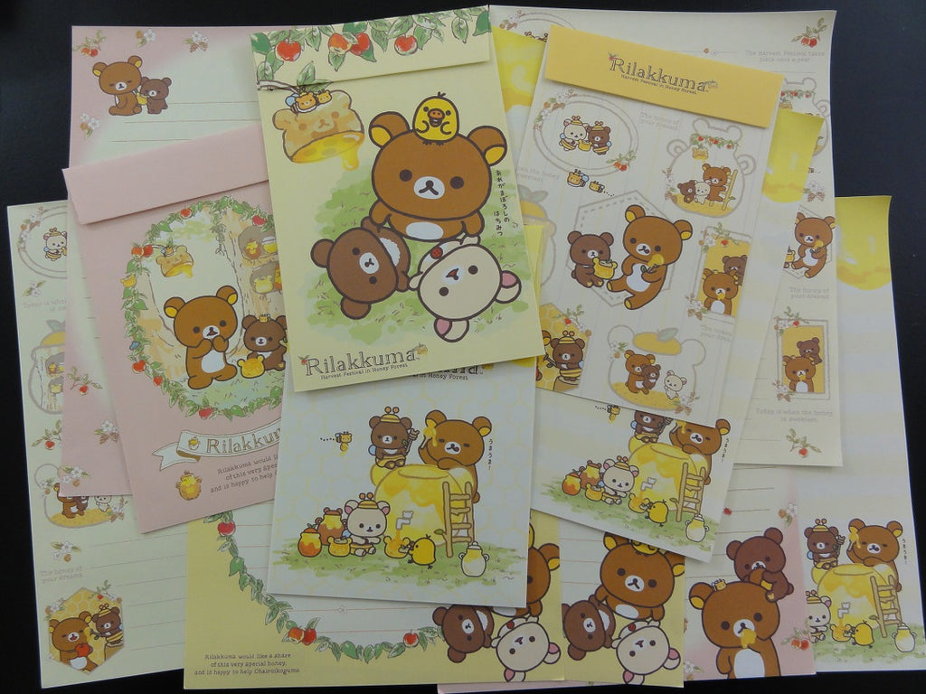 Kawaii Cute San-X Rilakkuma Honey Letter Sets