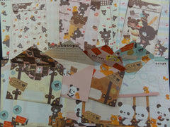 z Kawaii Cute San-X Chocopa Panda Letter Writing Paper + Envelope Theme Stationery Set - A