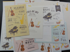 Cute Kawaii Kamio Classic Music Time Piano Violin Letter Sets