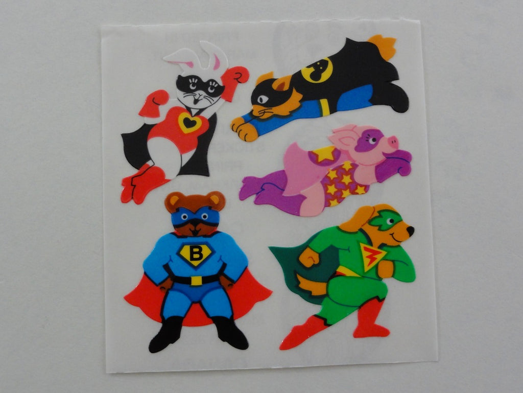 Sandylion Animal Superhero Sticker Sheet / Module - Vintage & Collectible