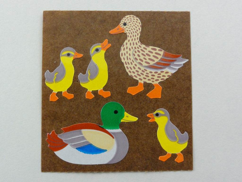 Sandylion Duck Sticker Sheet / Module - Brown Backing - Vintage & Collectible