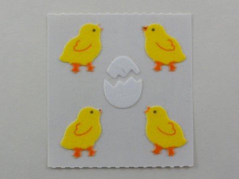 Sandylion Chicks Fuzzy Sticker Sheet / Module - Vintage & Collectible