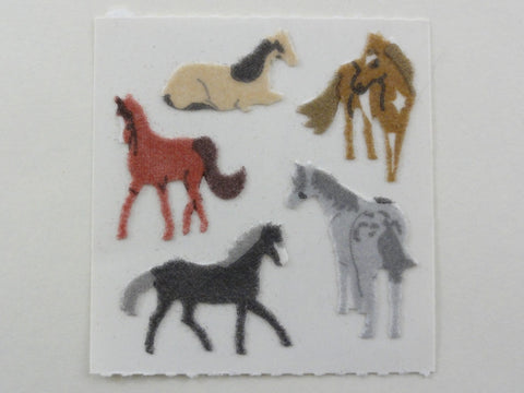 Sandylion Horse Fuzzy Sticker Sheet / Module - Vintage & Collectible