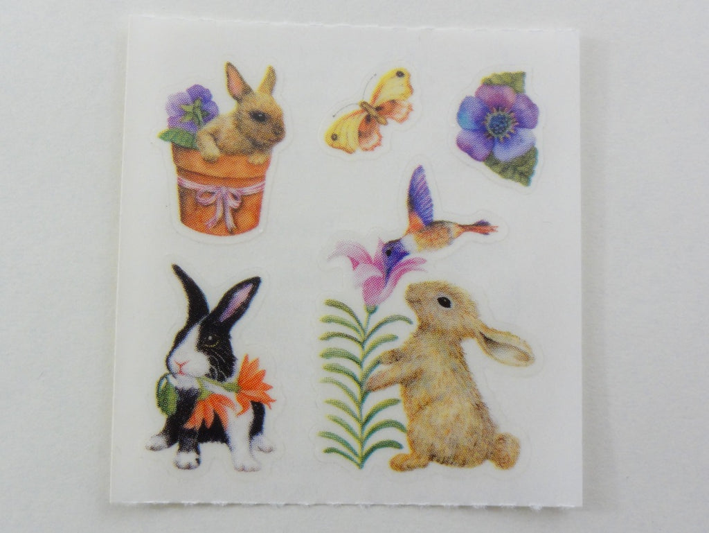 Sandylion Rabbit Easter Sticker Sheet / Module - Vintage & Collectible