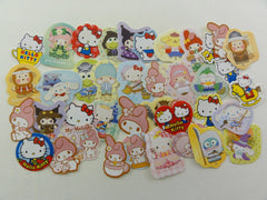 z Cute Kawaii Sanrio Hello Kitty My Melody Little Twin Stars Keroppi Pekkle Friends Flake Sack Stickers - 40 pcs - for Journal Planner Craft Art