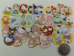 z Cute Kawaii Sanrio Hello Kitty My Melody Little Twin Stars Keroppi Pekkle Friends Flake Sack Stickers - 40 pcs - for Journal Planner Craft Art