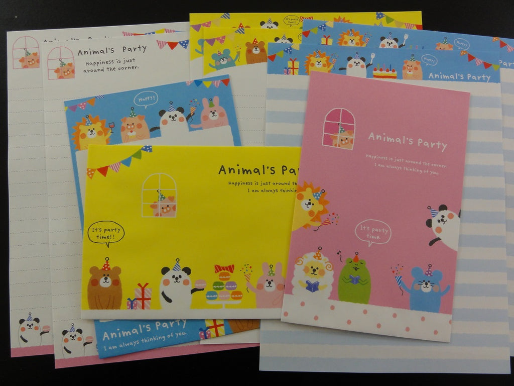 Cute Kawaii Crux Animal's Party Letter Sets - Stationery Writing Paper Envelope