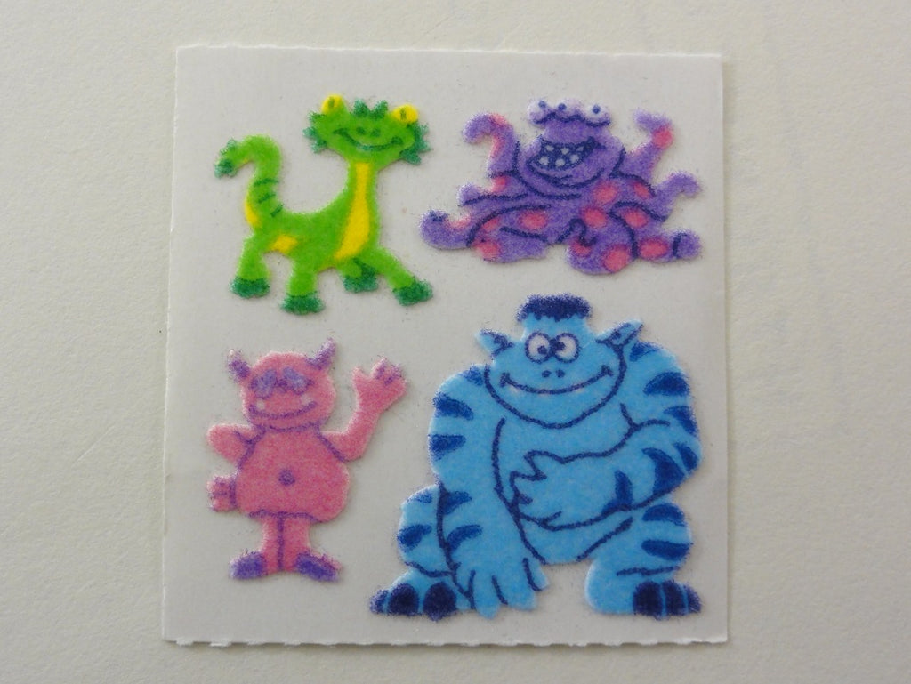 Sandylion Monster Inc Fuzzy Sticker Sheet / Module - Vintage & Collectible - Scrapbooking