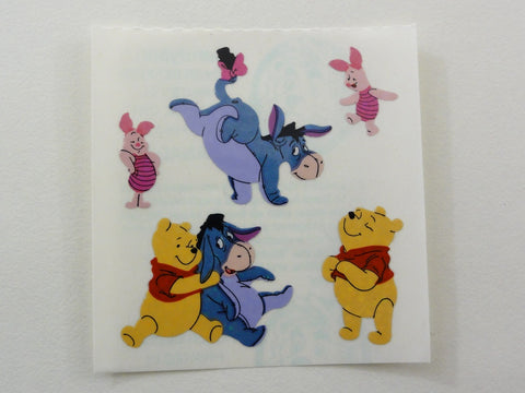 Sandylion Winnie the Pooh Bear Glitter Sticker Sheet / Module - Vintage & Collectible - K