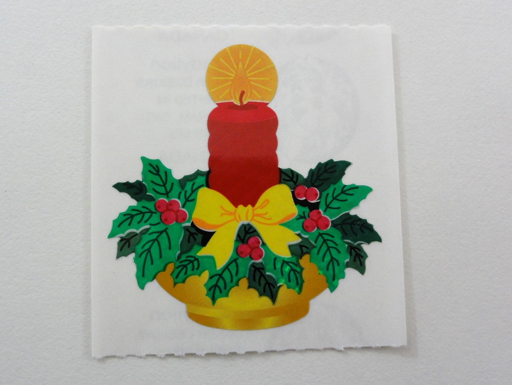 Sandylion Christmas Candle Mylar Foil Sticker Sheet / Module - Vintage & Collectible - Scrapbooking