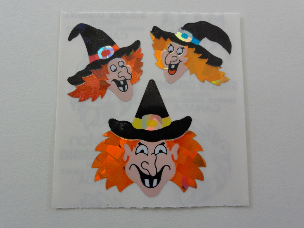 Sandylion Witch Halloween Prismatic Sticker Sheet / Module - Vintage & Collectible - Scrapbooking