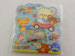 Cute Kawaii Mind Wave Bears in Holiday Stickers Flake Sack - Vintage
