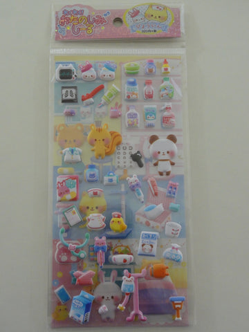 Cute Kawaii Crux Hospital Medicine Doctor Nurse Animal Sticker Sheet - Scrapbooking Journal Planner Collectible