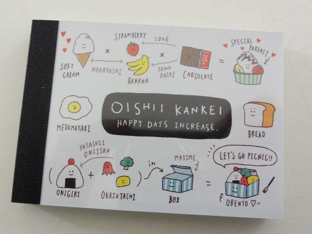 Kawaii Cute Kamio Oishii Kankei Happy Days Food Mini Notepad / Memo Pad - A