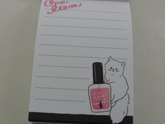 Kawaii Cute Crux Nail Polish Cat Trend Collection Mini Notepad / Memo Pad