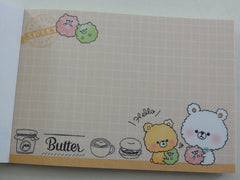 Kawaii Cute Crux Popcorn Bear Mini Notepad / Memo Pad - A