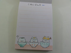 Kawaii Cute Kamio Cat and Food Mini Notepad / Memo Pad