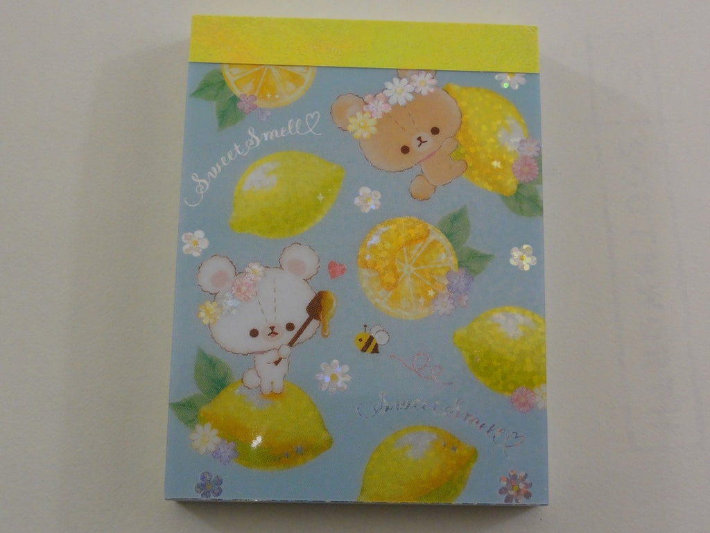 Cute Kawaii Q-Lia Sweet Smell Lemon Bear Mini Notepad / Memo Pad - A
