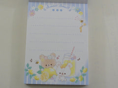 Cute Kawaii Q-Lia Sweet Smell Lemon Bear Mini Notepad / Memo Pad - B