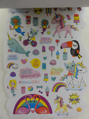 Cute Kawaii Unicorn Mermaid Fairy Tale Sticker Book - for Scrapbook Planner